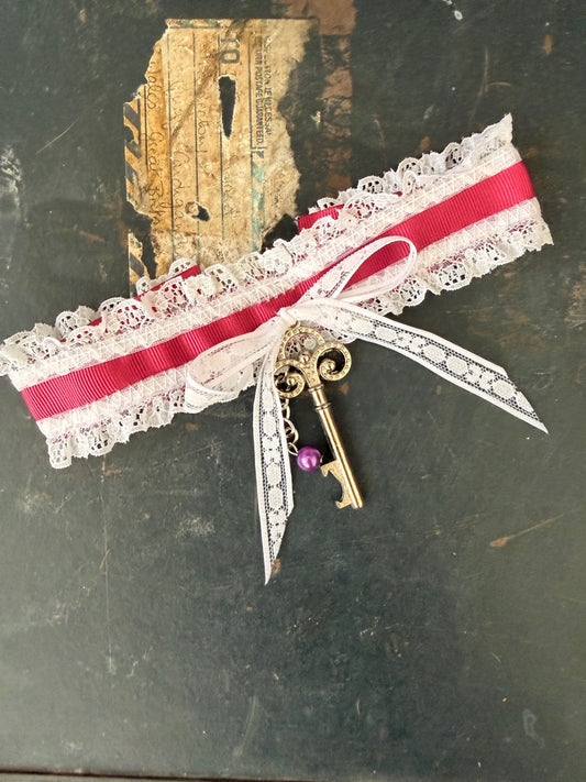 Lace & Key Upcycled necklace