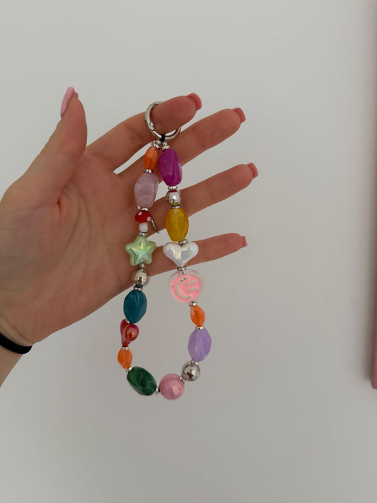 ‘Good vibes only’ phone charm - silver