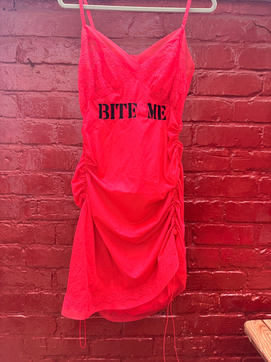 Bite Me Red Upcycled petticoat
