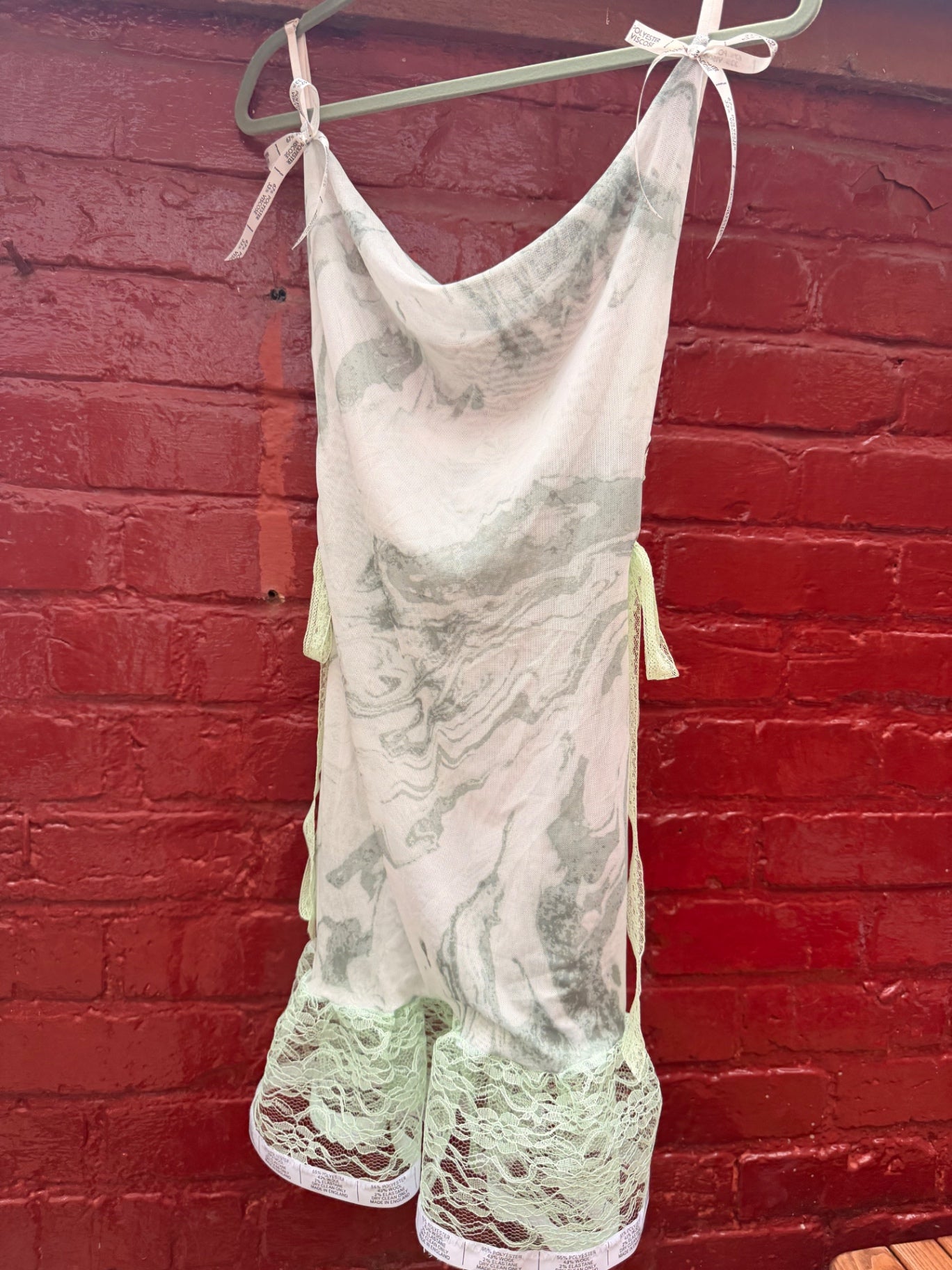 Pink & Green Handmade Dress