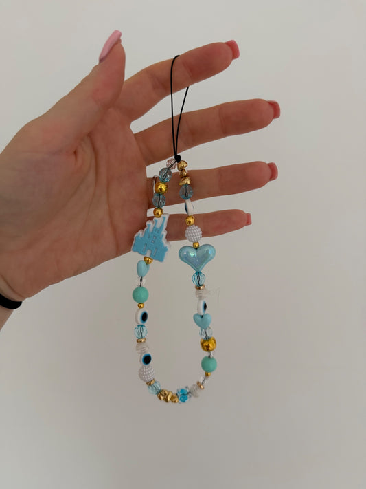 ‘Disney’ phone charm - blue