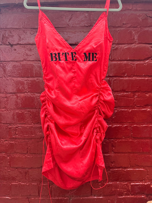 Bite Me Red Upcycled petticoat