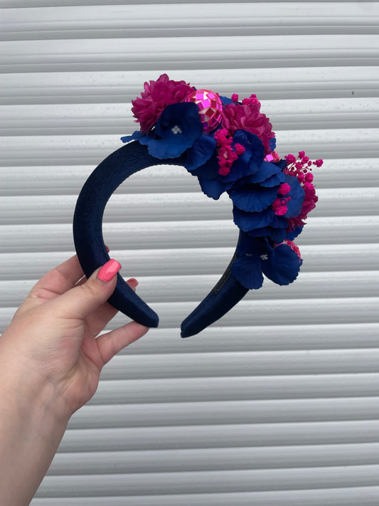 Midnight Disco Floral Statement Headband