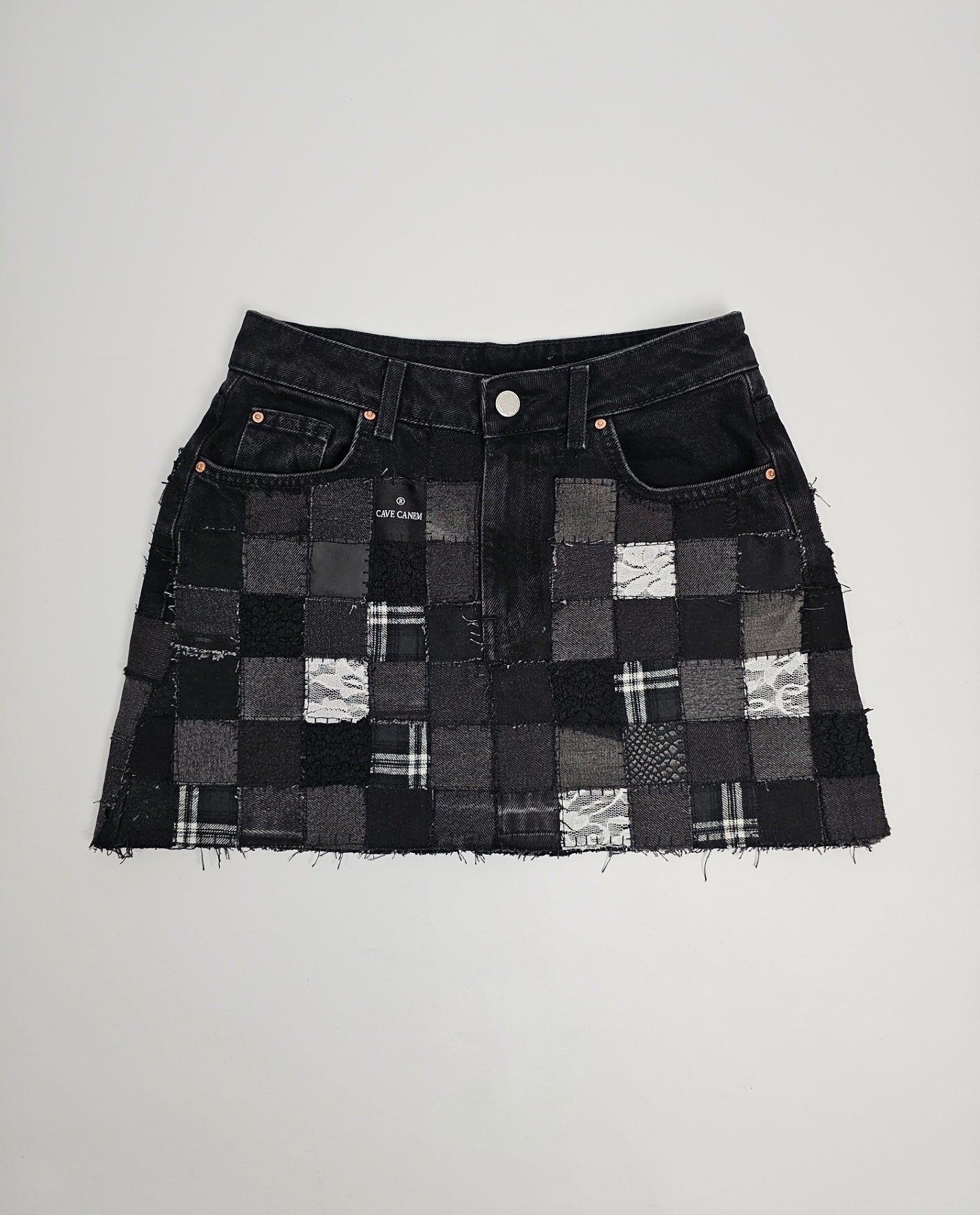 CC SQAURE PATCHWORK SKIRT (mini)