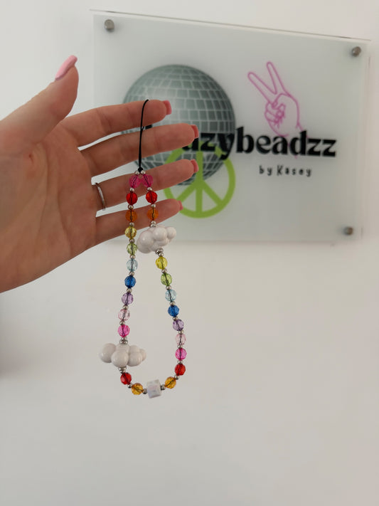 ‘Rainbow in the clouds’ phone charm