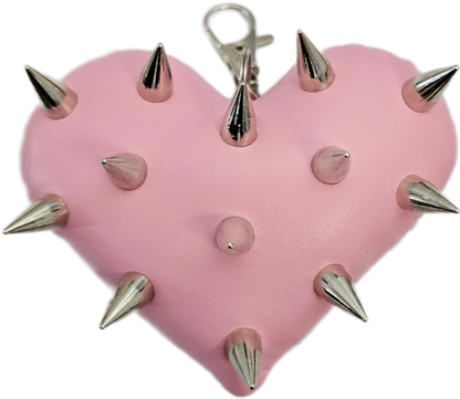 CC SPIKED HEART KEYRING (pink)