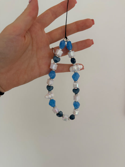 ‘In the clouds’ phone charm - blue