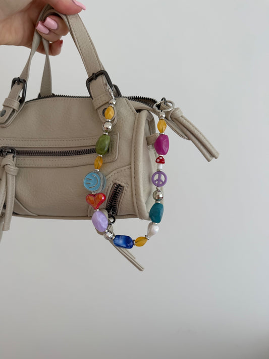 ‘Good vibes only’ bag charm - silver