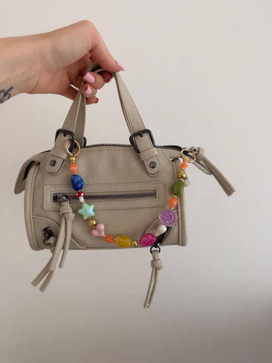 ‘Good vibes only’ bag charm - gold
