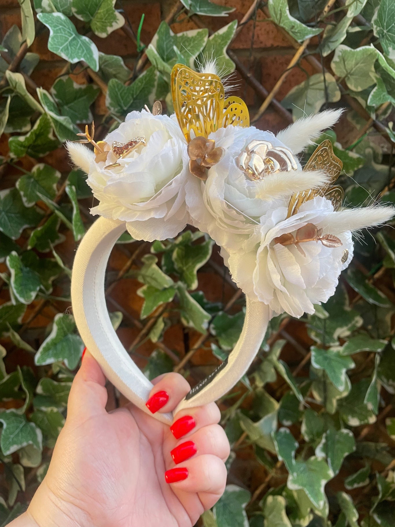 White & Gold headband 