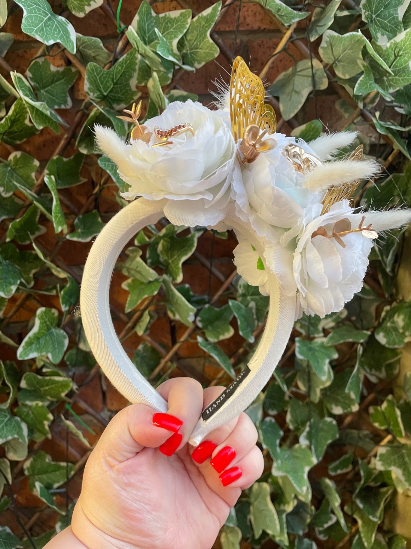 White & Gold headband 