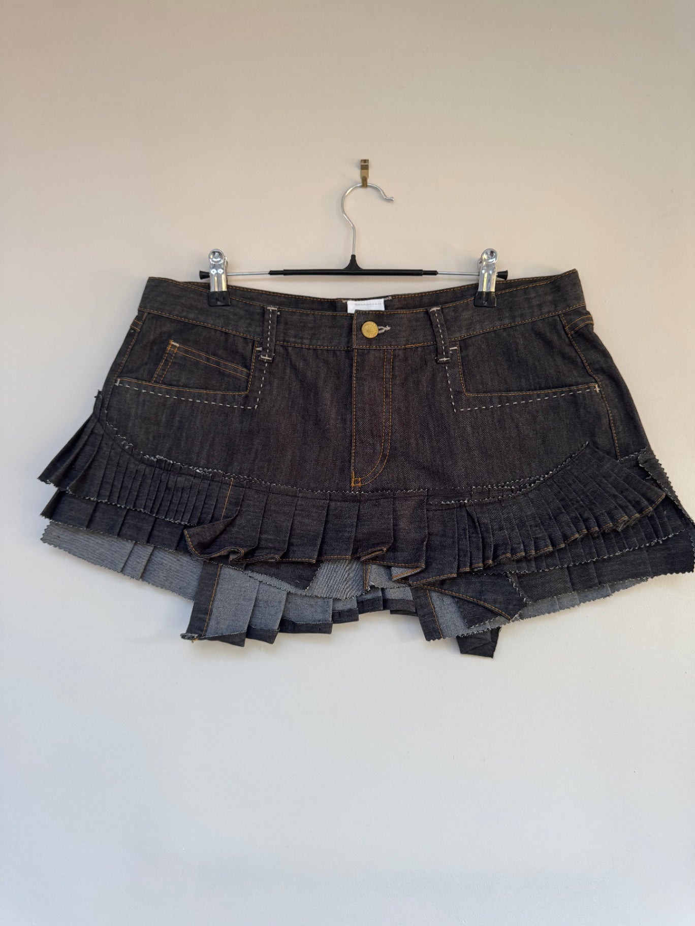 Upcycled mini skirt