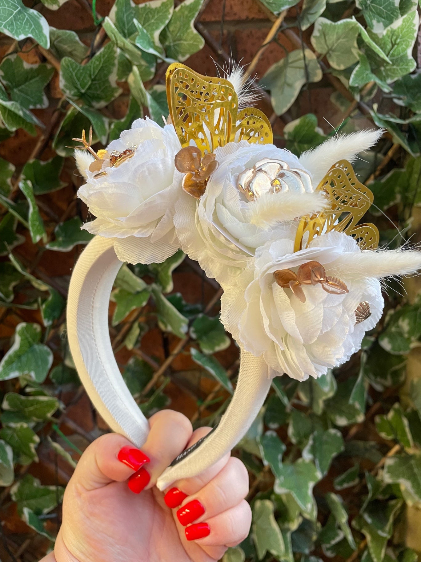 White & Gold headband 