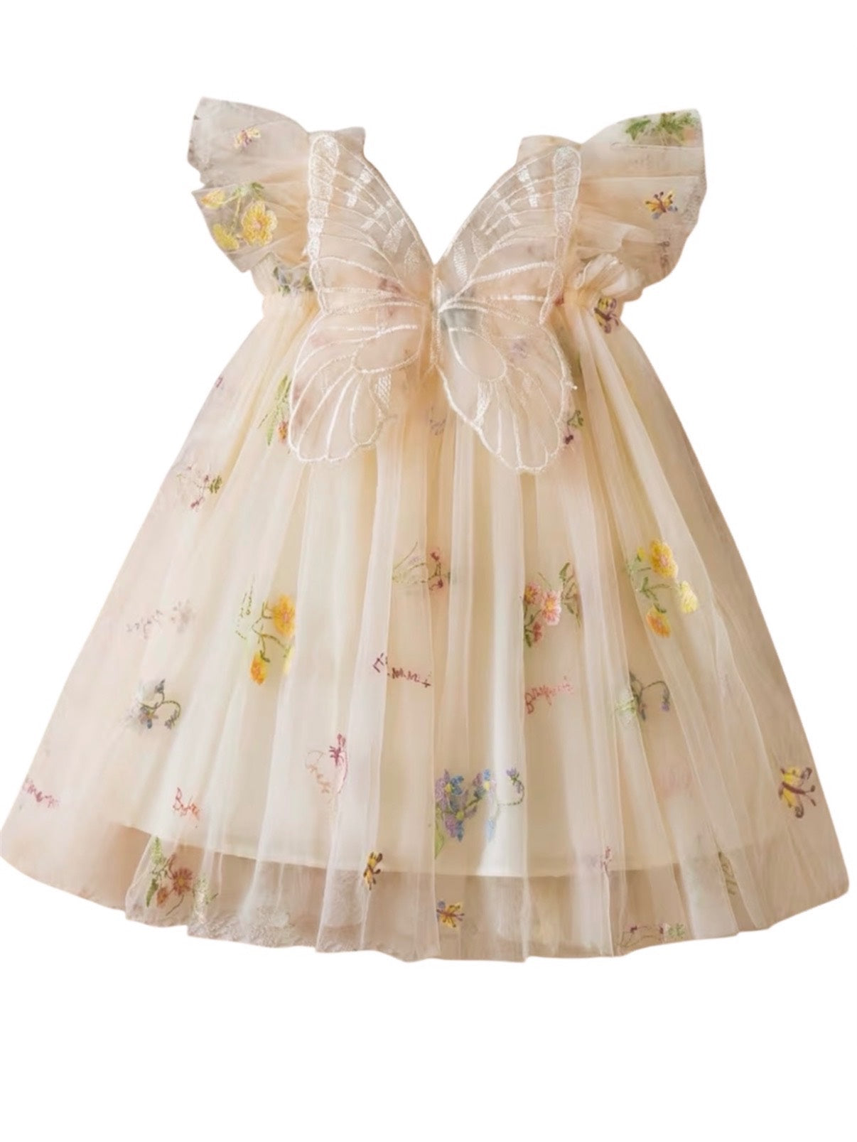 5/6years Cream Winged Dress