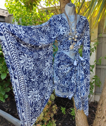 Pefkos co ord set top and sarong scarf 