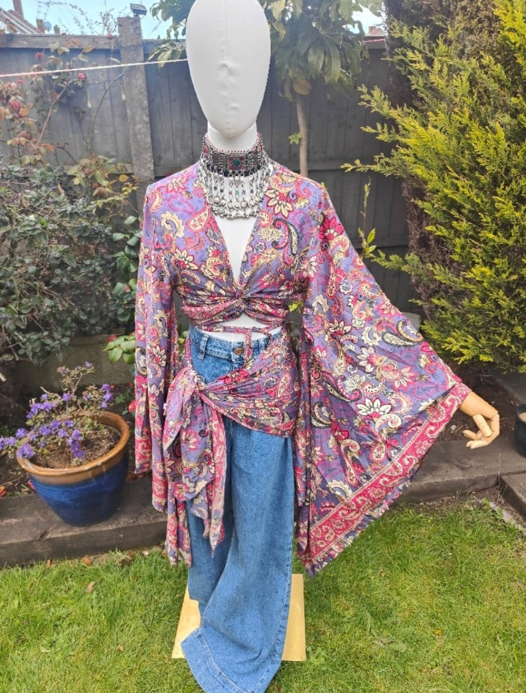 Pefkos co ord set top and sarong scarf 
