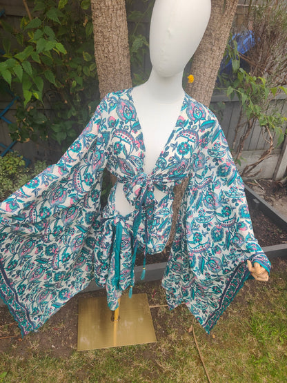 Pefkos co ord set top and sarong scarf -