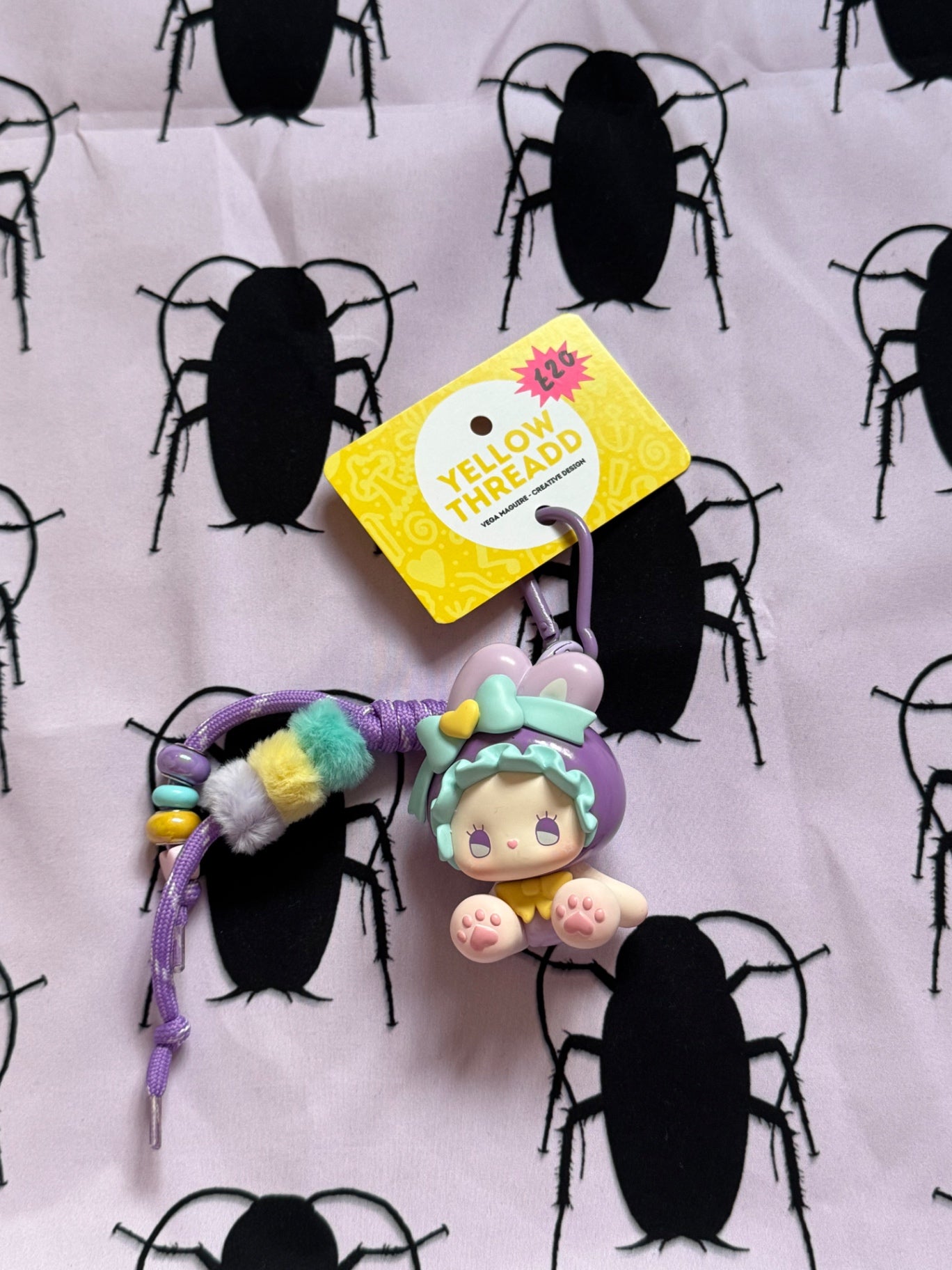 Bunny keychain lilac 