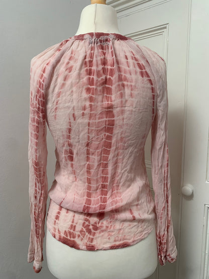 pink tie dye top 
