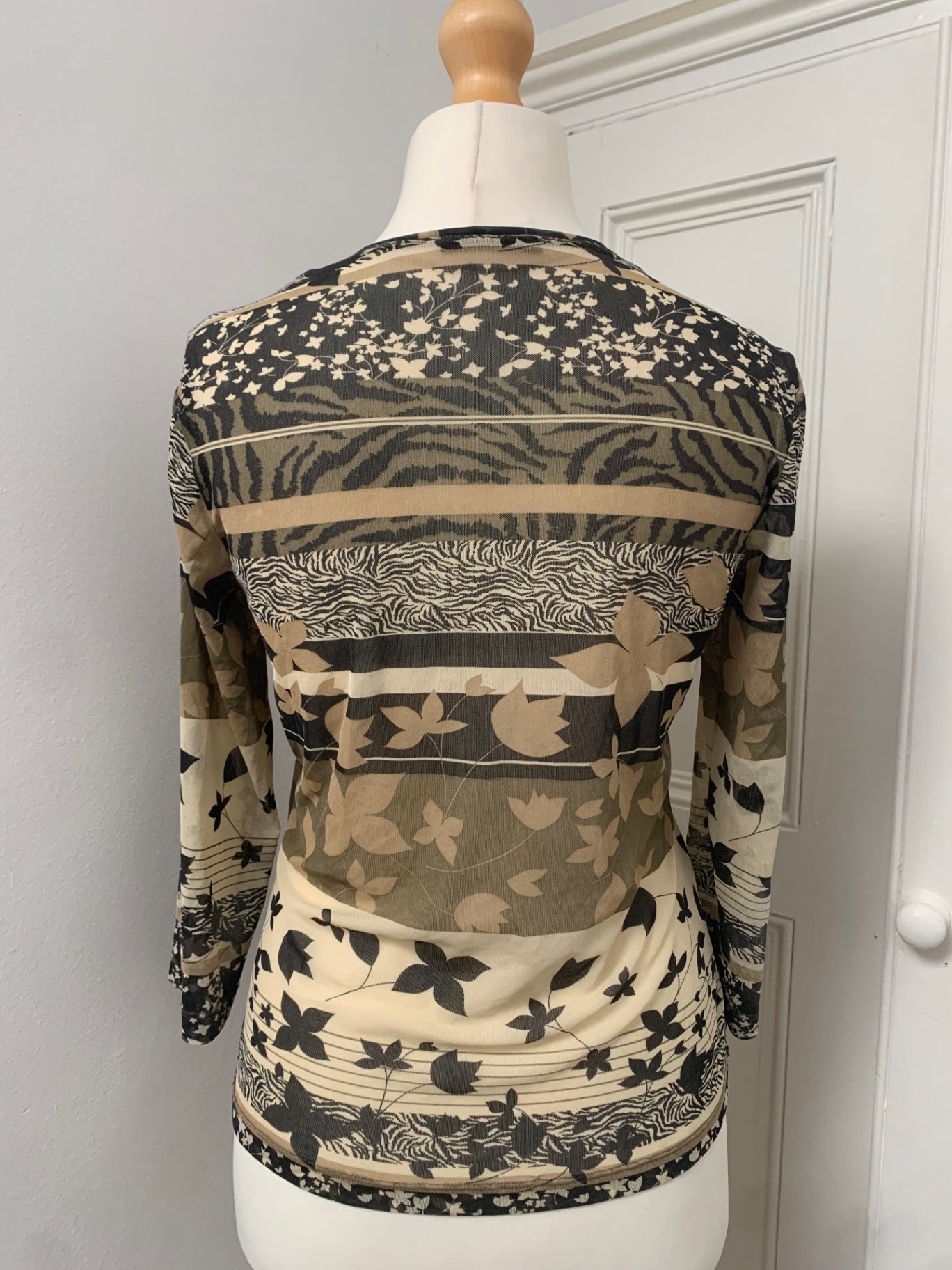 floral & animal print top 