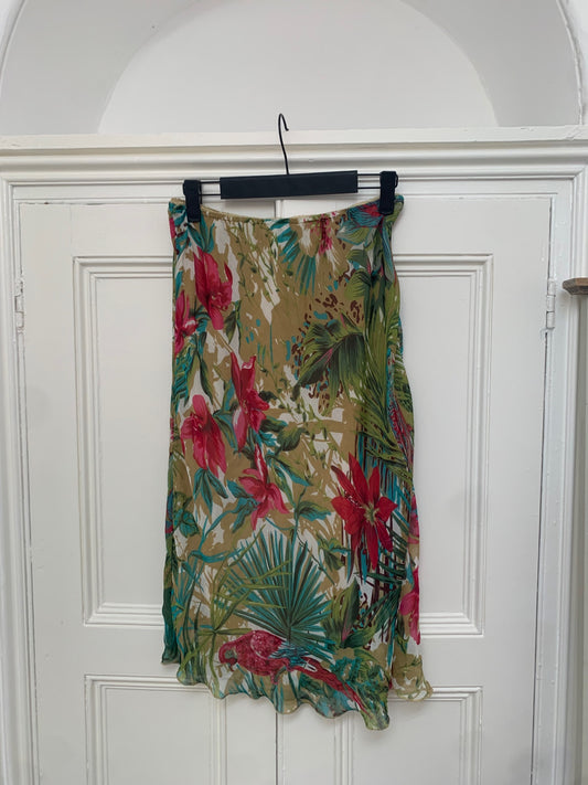 vintage tropical skirt