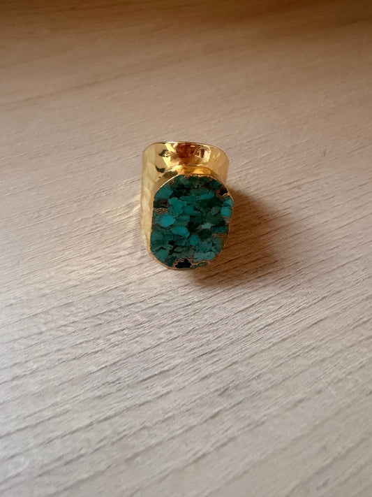 Blue adjustable ring 