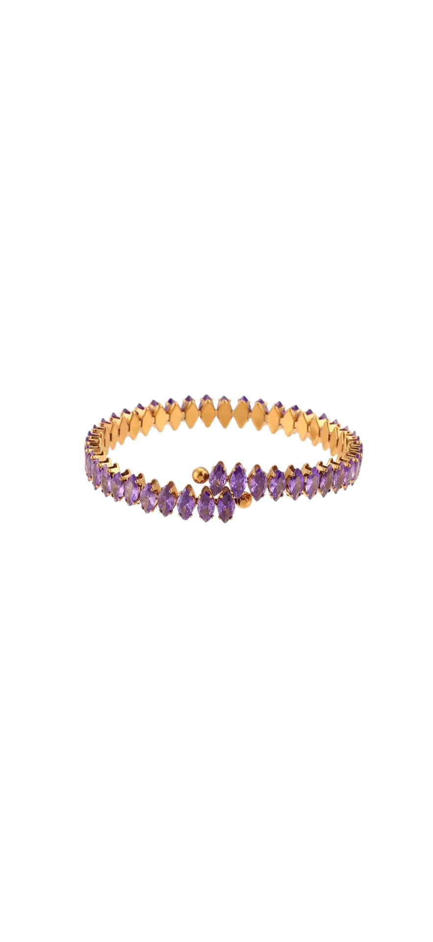 Violet Eclipse Marquise Cut Tennis Bangle