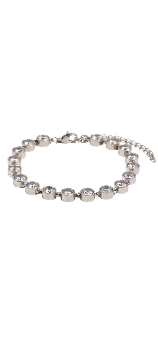 Halo Bezel Tennis Bracelet