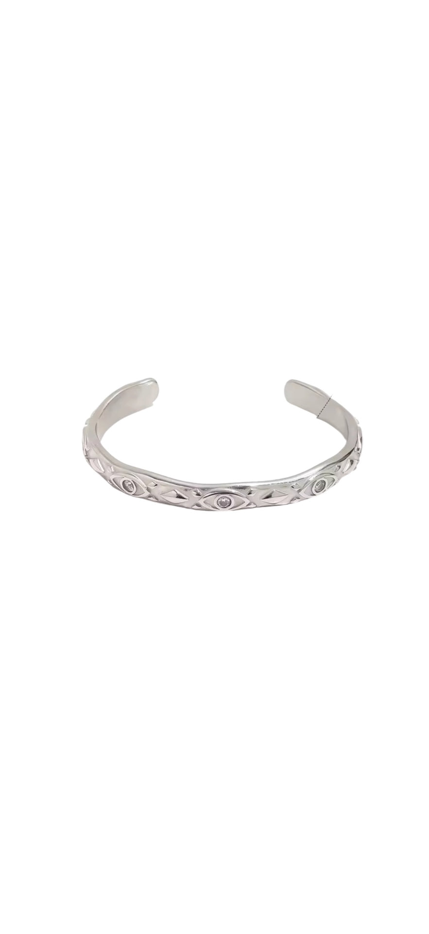Oracle Eye Cuff Bracelet Silver