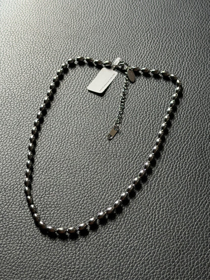 The Essential Beaded Stacking Necklace Silver