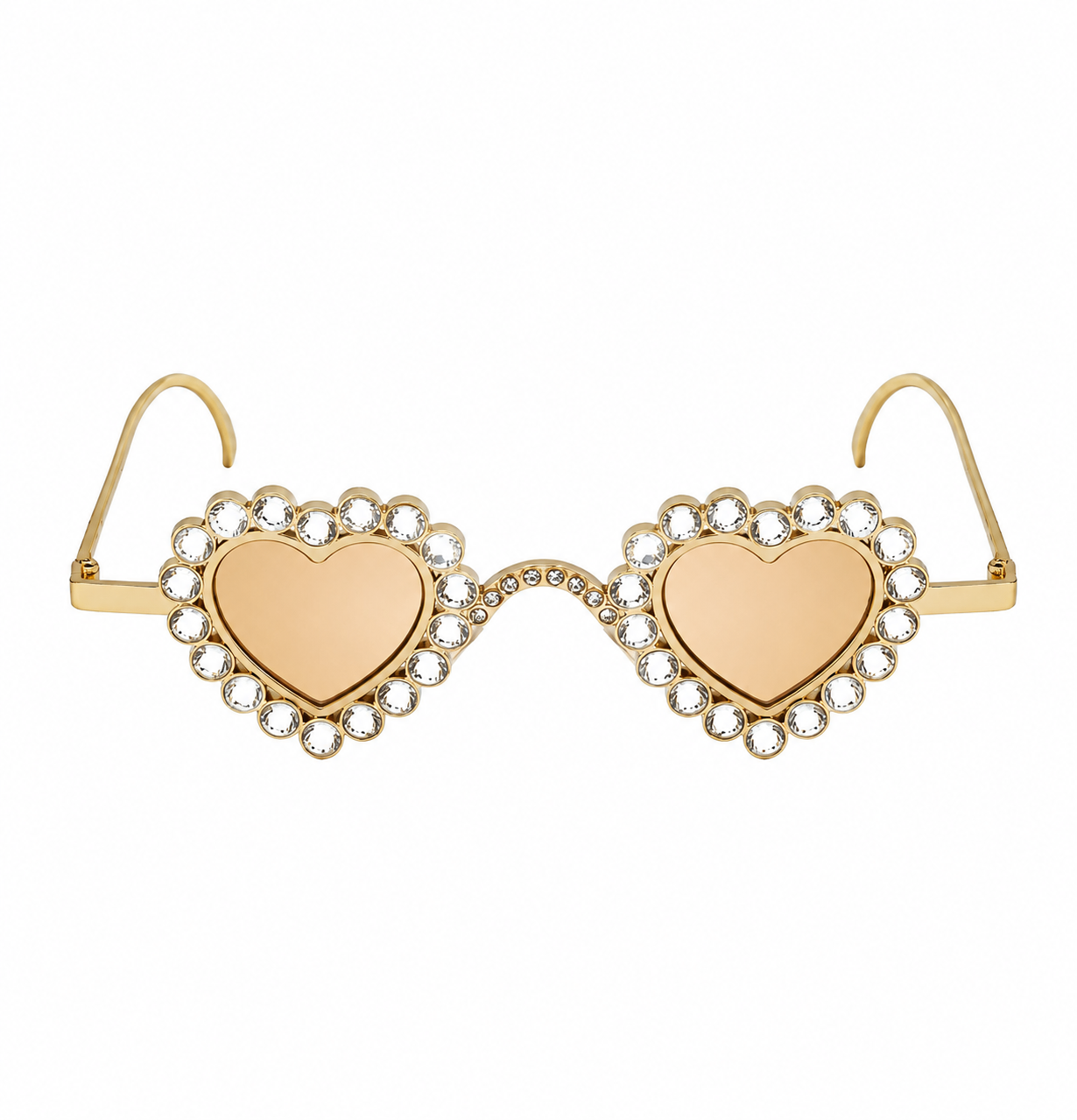 Love Heart Champagne Sunglasses 