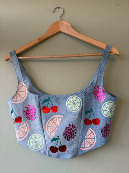 Tutti Fruity Denim Top