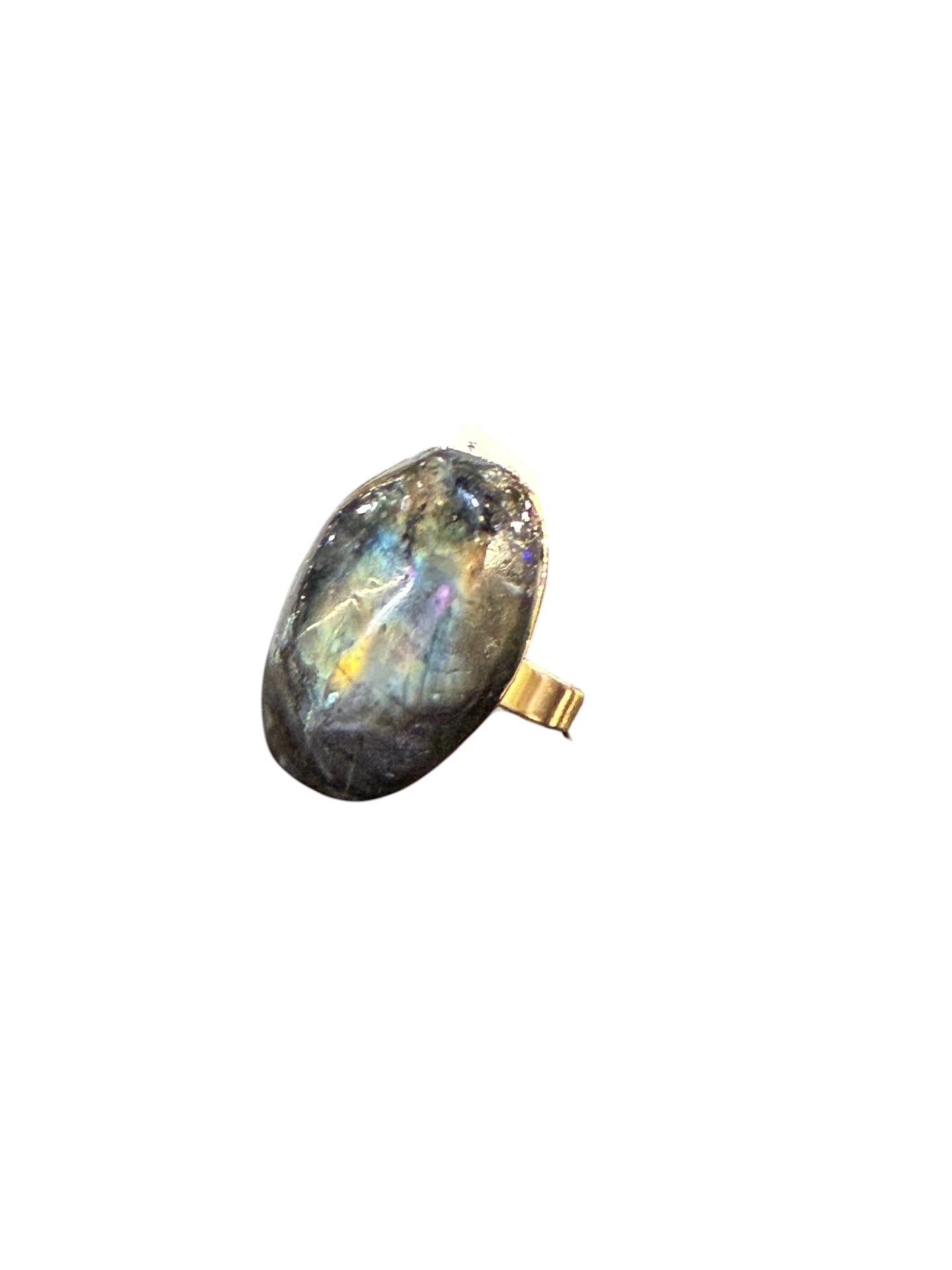 Chunky Gold Labradorite Ring