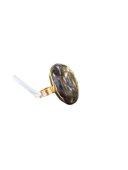 Chunky Gold Labradorite Ring