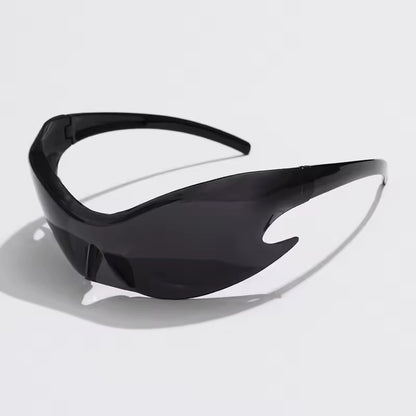 Flame Visor Sunglasses Black 