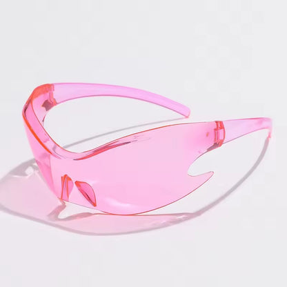 Flame Visor Sunglasses Pink