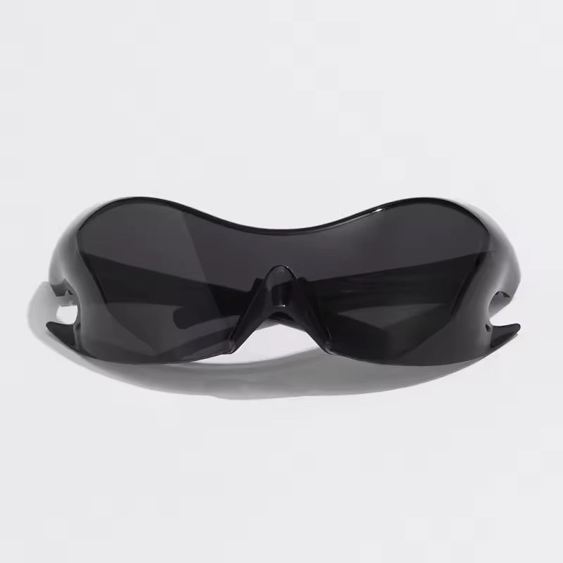 Flame Visor Sunglasses Black 