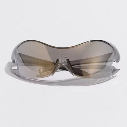 Flame Visor Sunglasses Silver Fade