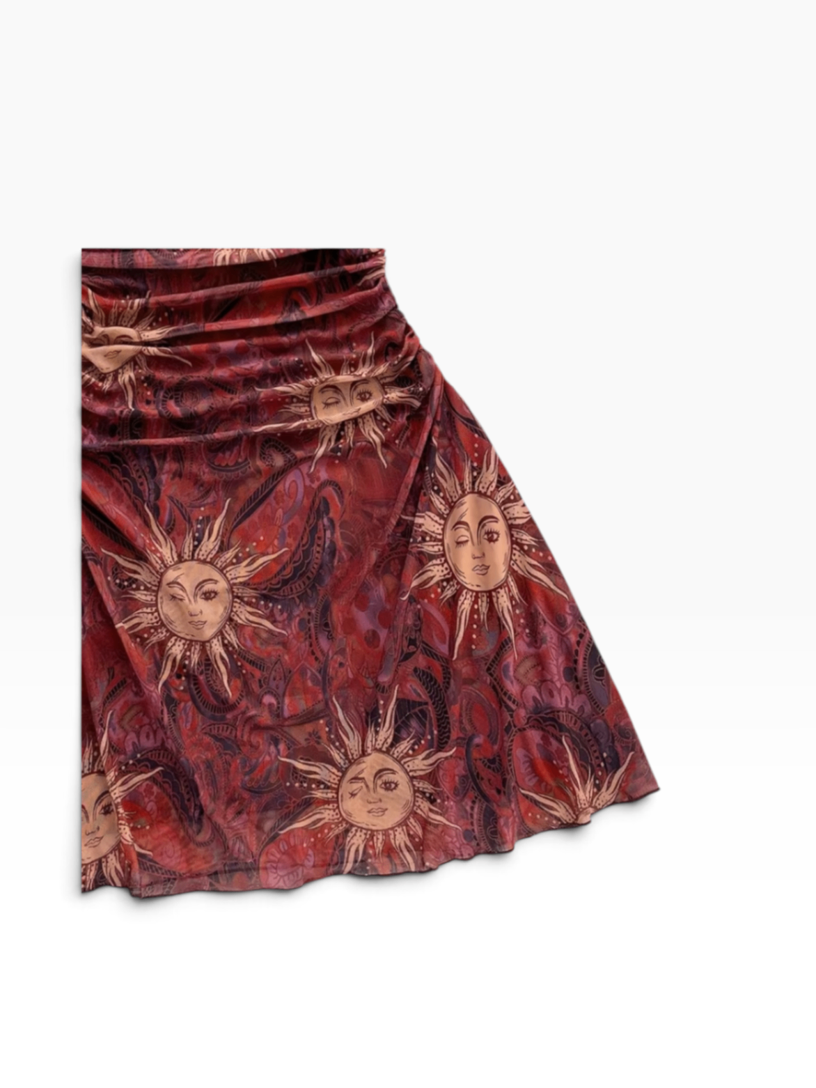 Burgundy Sun & Moon Dress