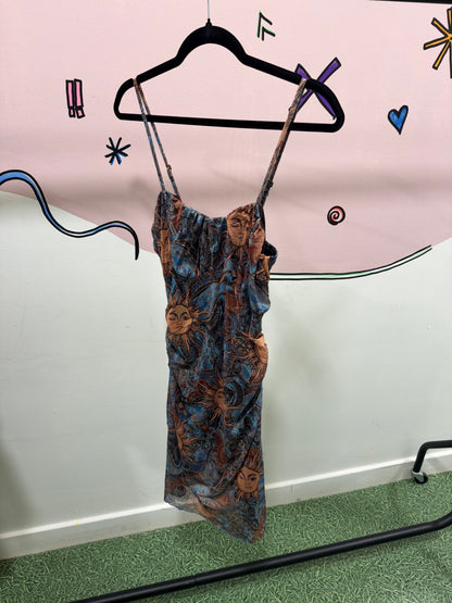 Blue Sun & Moon Dress