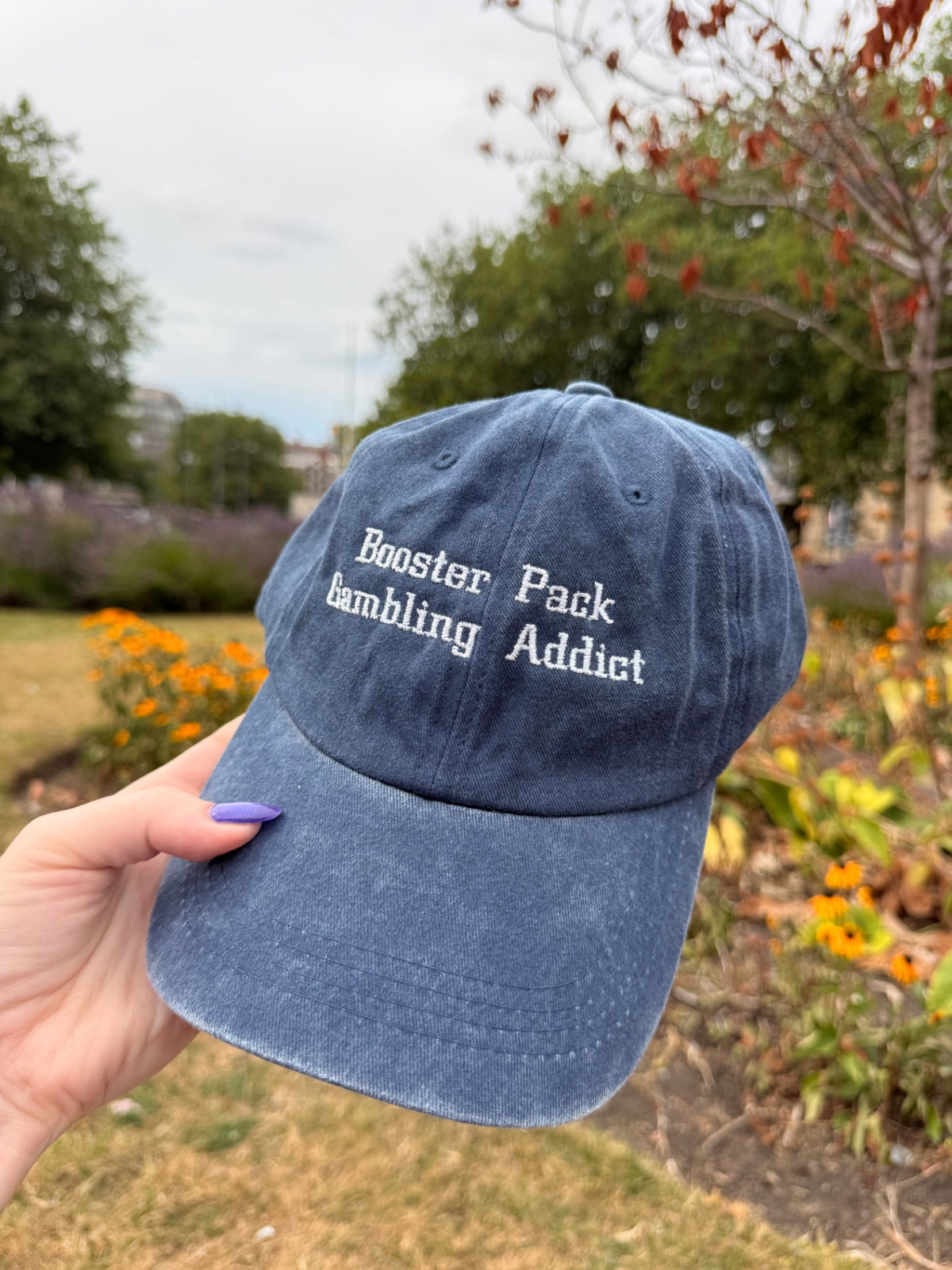 Booster Pack Gambling Addict Embroidered Baseball Cap
