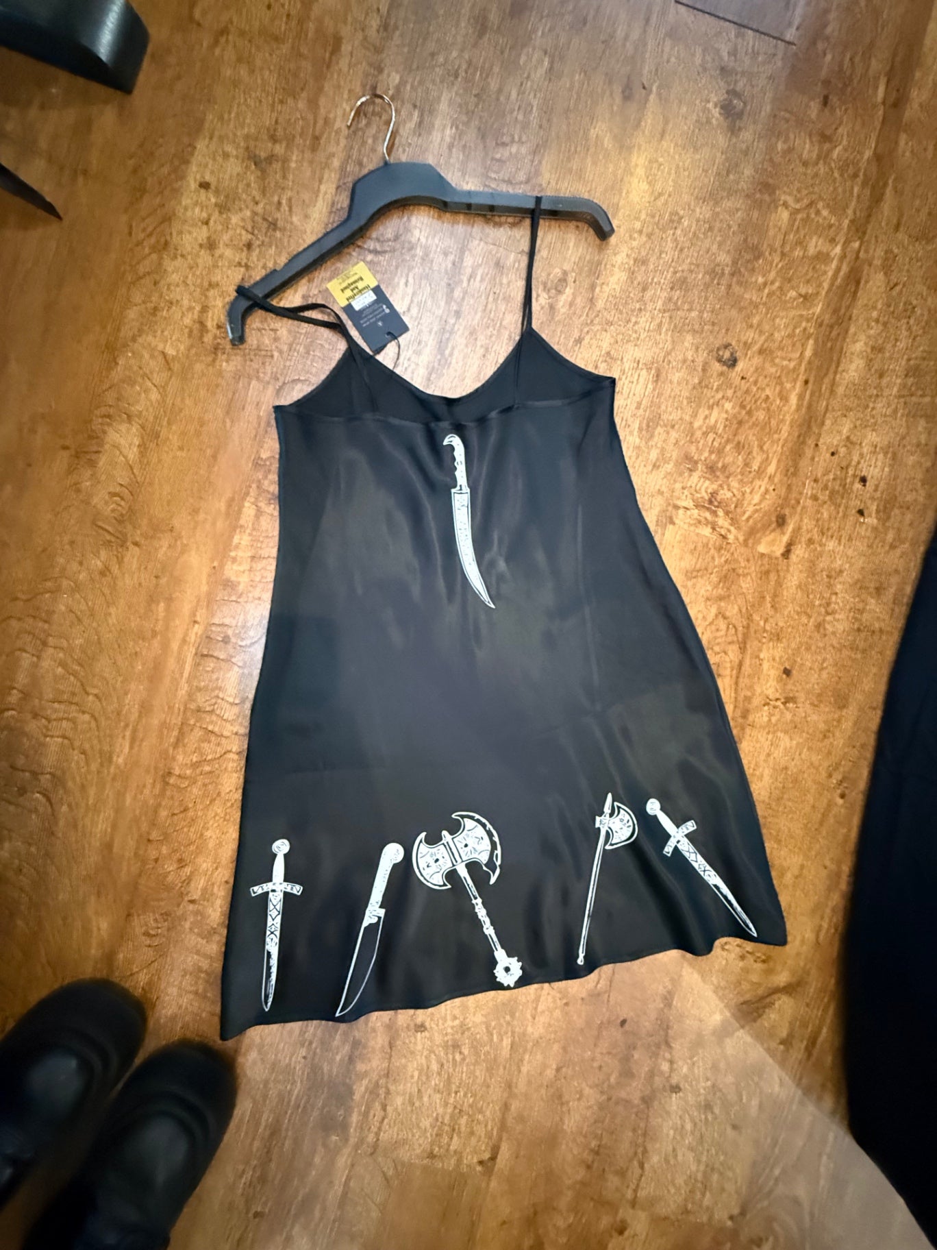 Mediaeval weaponry Reworked satin slip Dress 14