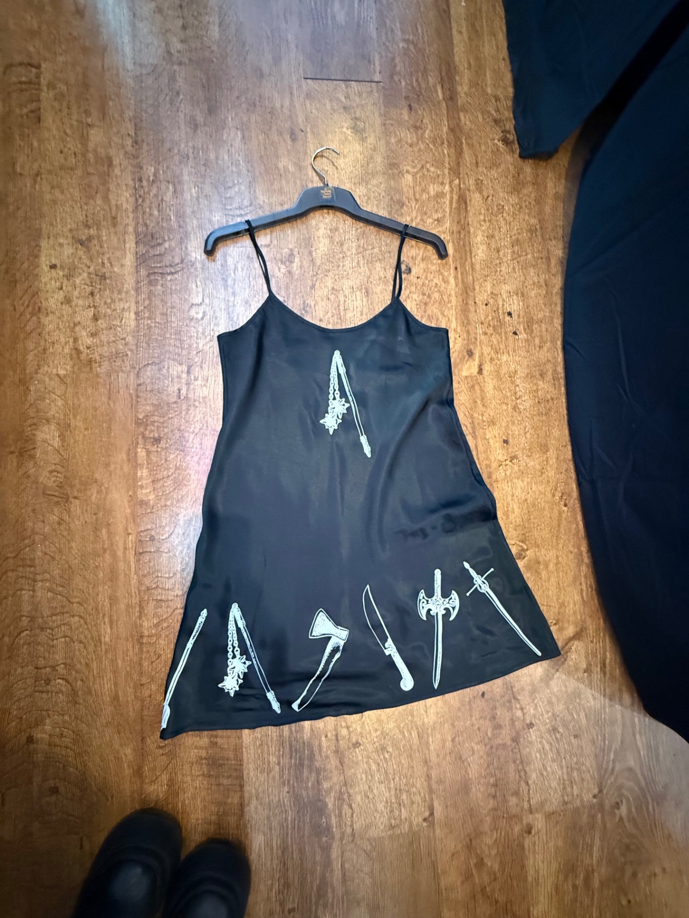 Mediaeval weaponry Reworked satin slip Dress 14