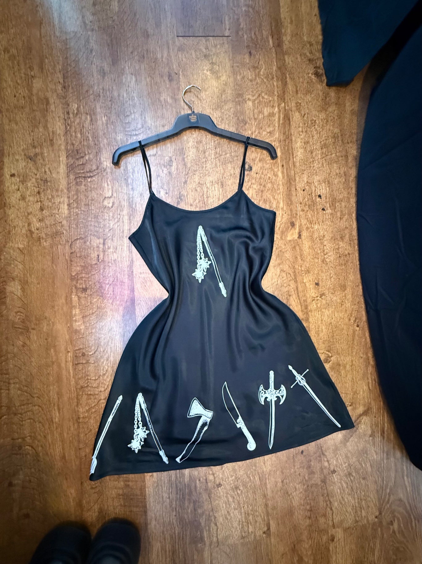 Mediaeval weaponry Reworked satin slip Dress 14