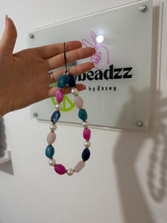 ‘Pink and blue’ phone charm 