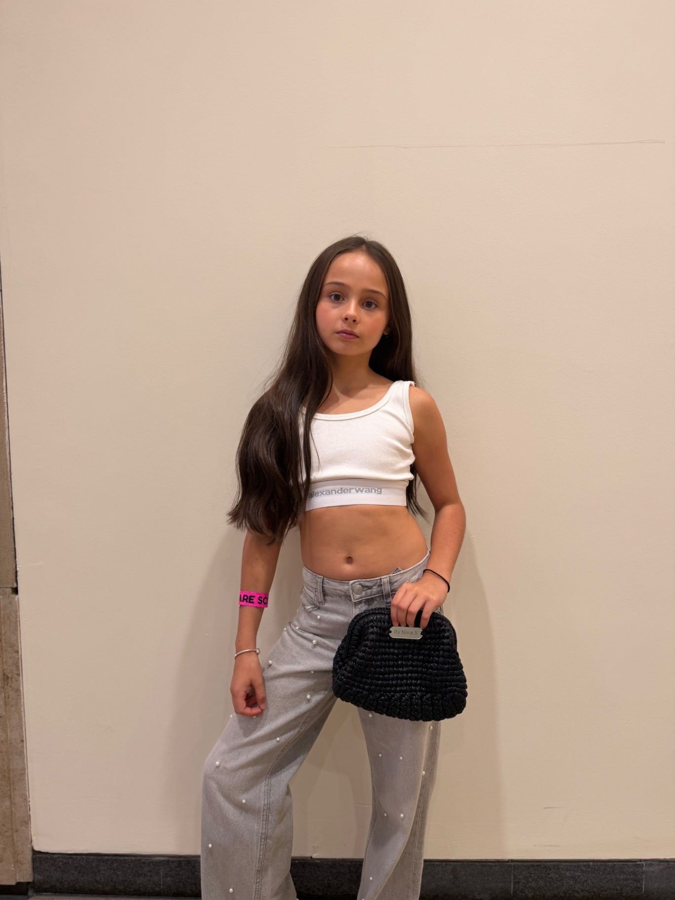 Black Metallic Clutch bag