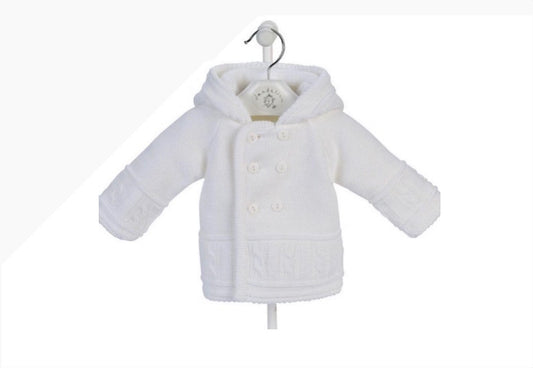 0-3m White Cardigan Jacket