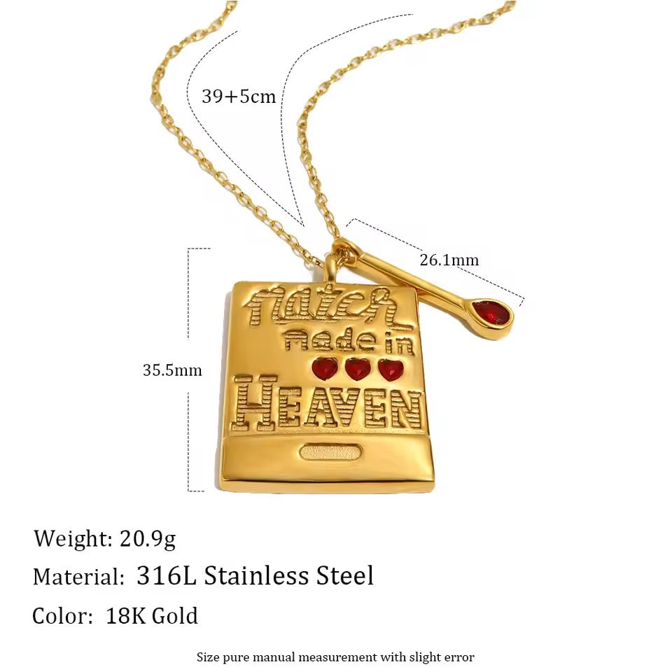 Match Made In Heaven Necklace Gold 