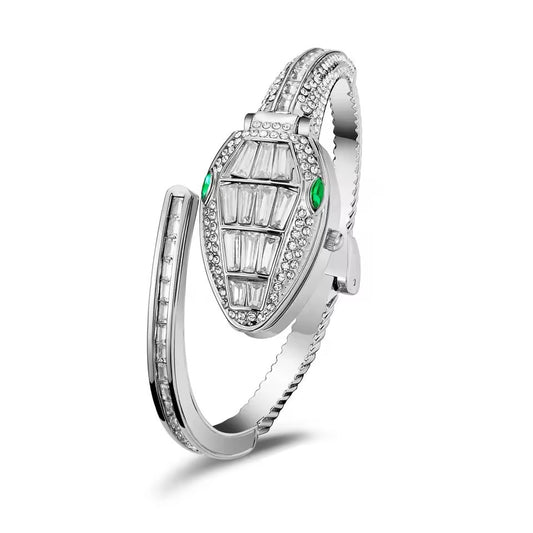 Silver Snake Watch Silver Crystal