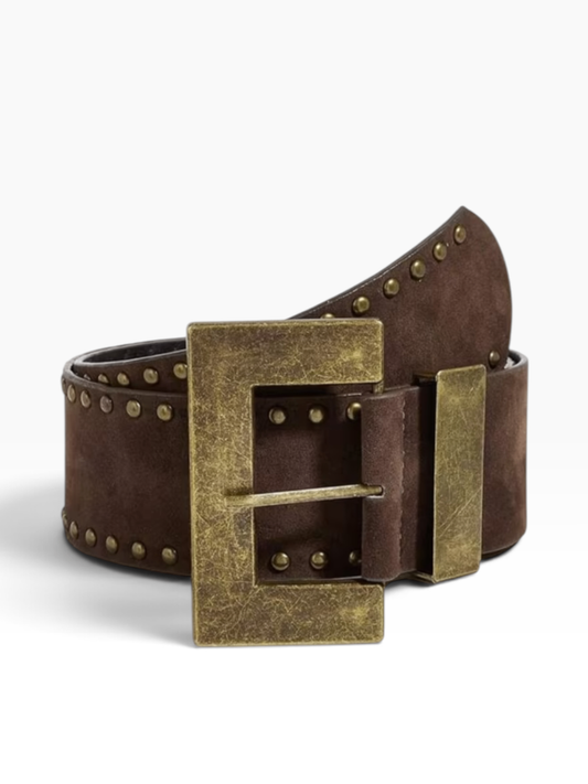 Chunky Studded Brown Belt
